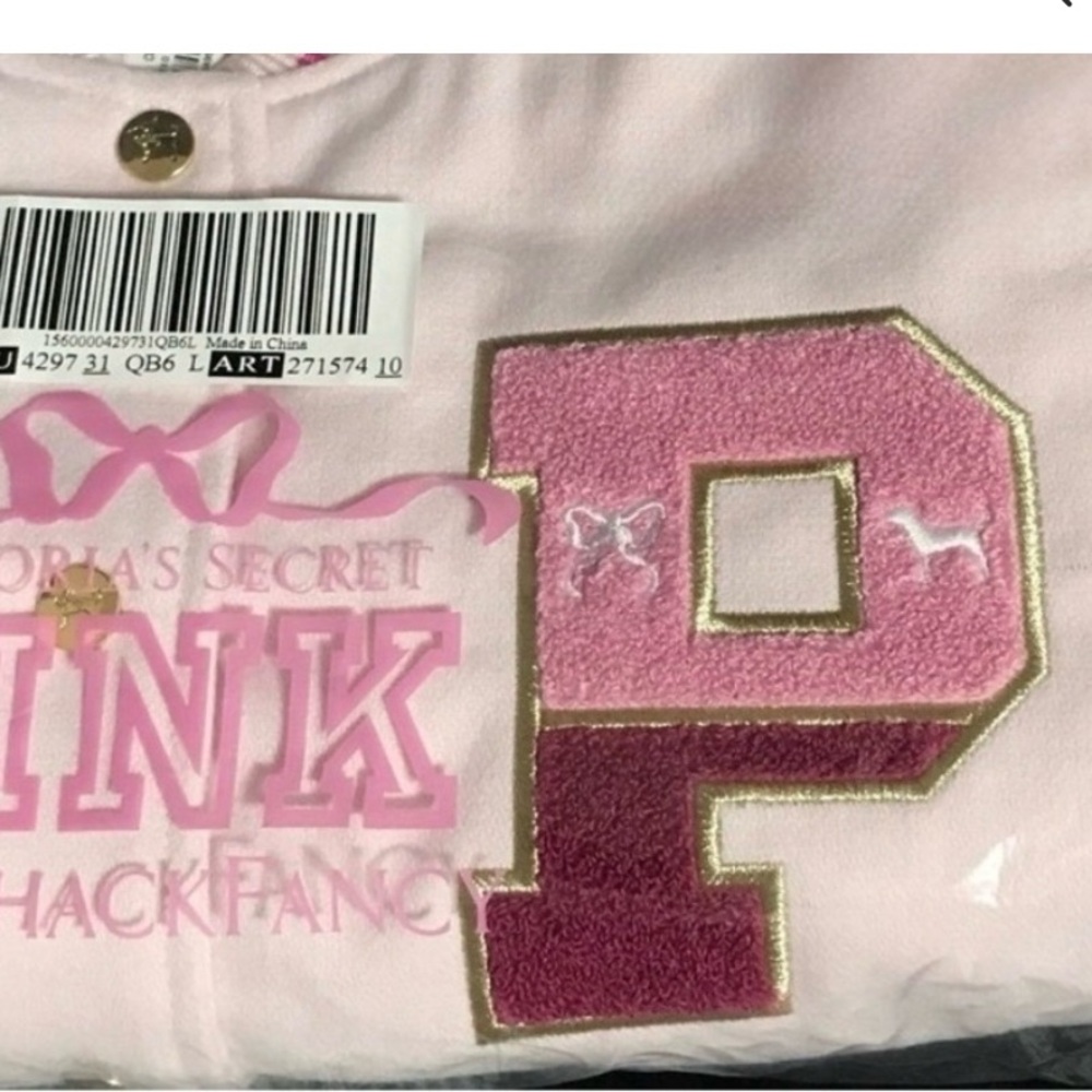 🎀🌸🩷🎀 VS LOVE SHACK FANCY VARSITY JACKET🎀🌸🩷🎀 - Picture 2 of 6